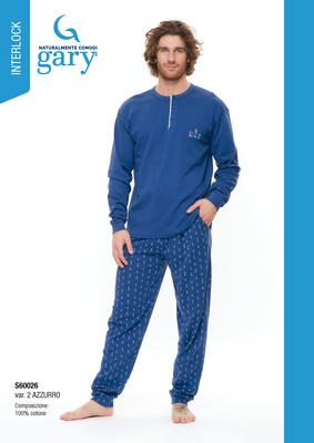 PIGIAMA UOMO M/L S60026 Tellini S.r.l. Ingrosso Abbigliamento